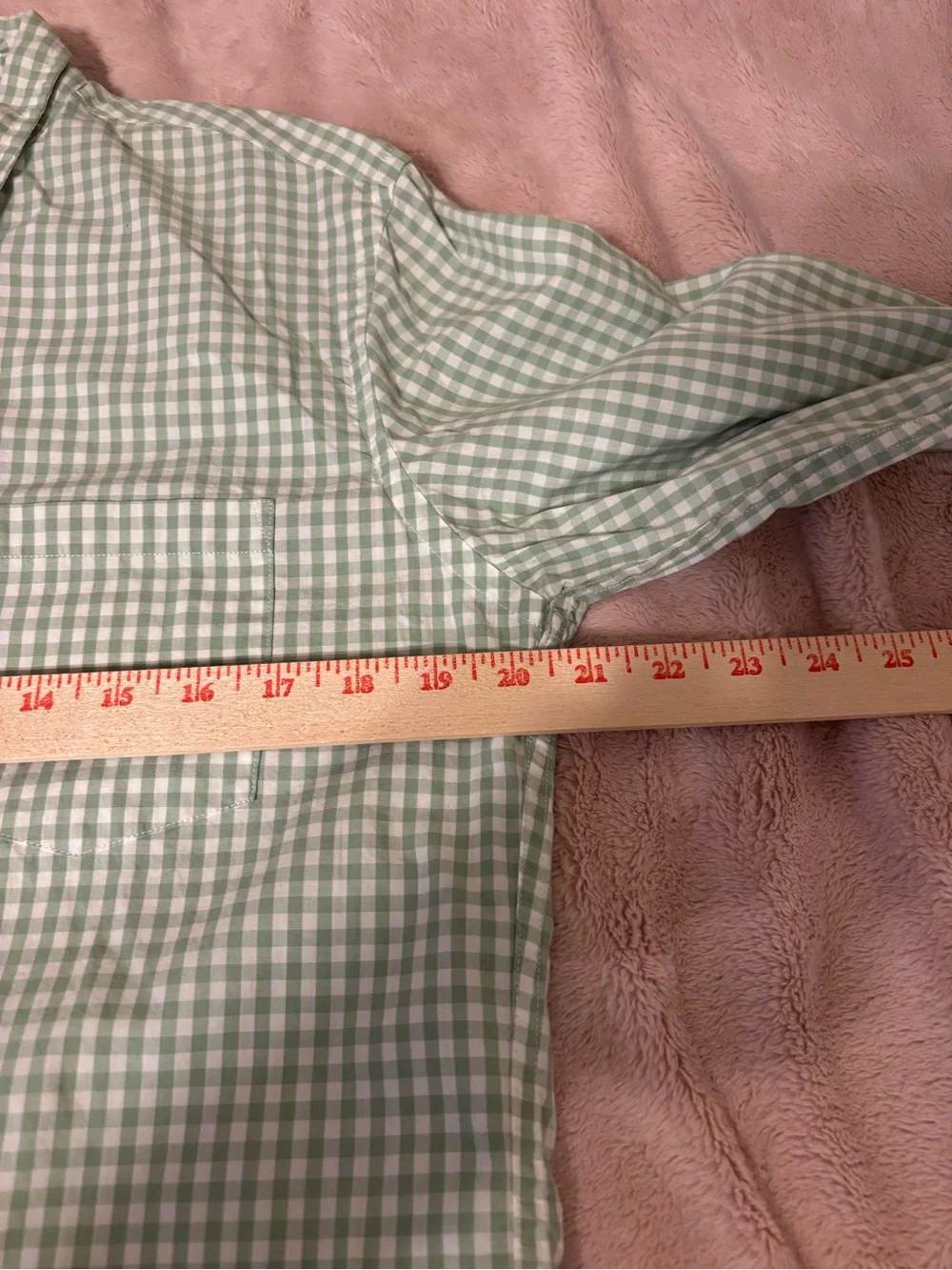 J.Crew Mens M Slim Fit Green Gingham Button Down Shirt 100% Cotton